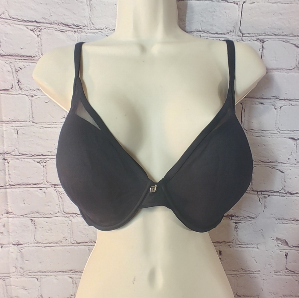 Third Love 24/7 Classic Uplift Plunge Push Up Black Bra 38D